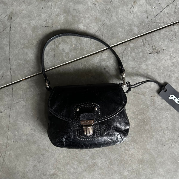 Y2K Coach Black Mini Poppy Wristlet Wallet