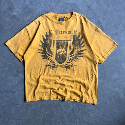 Y2K Iowa Hawkeyes Winged Crest Graphic T Shirt