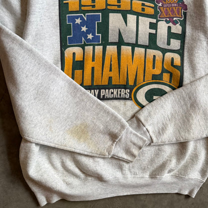 1996 NFC Champs Green Bay Packers Grey Sweatshirt