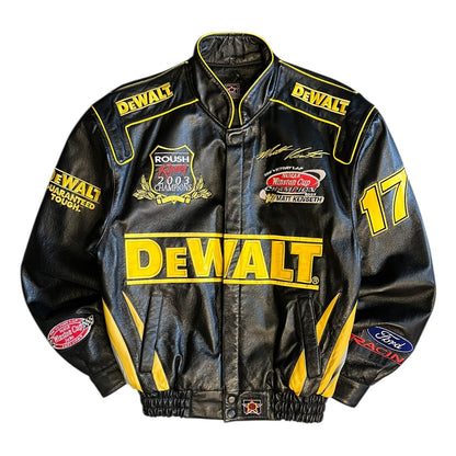 NASCAR JH Designs DeWalt Leather Jacket