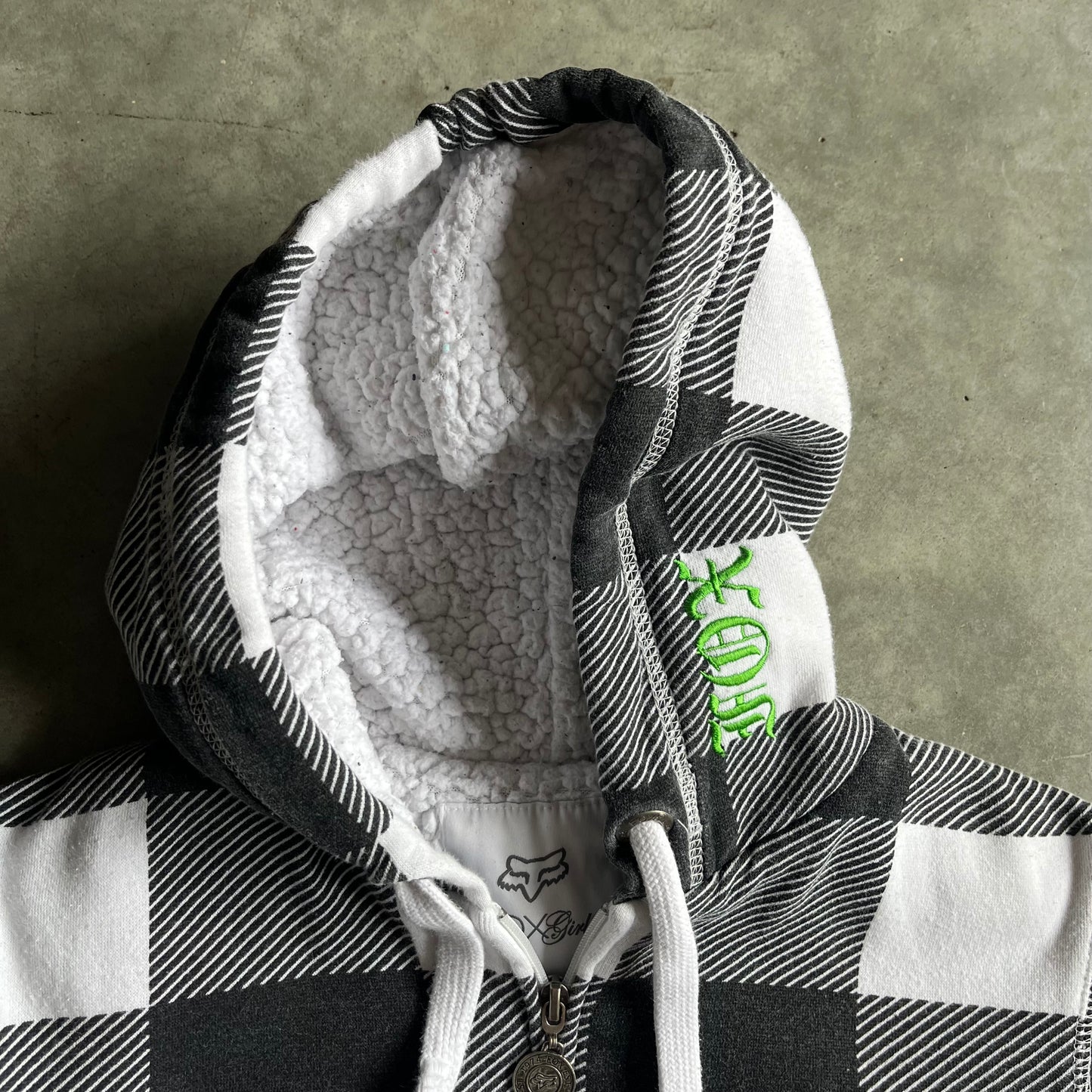 Women’s Y2K Fox Checkered Zip Up
