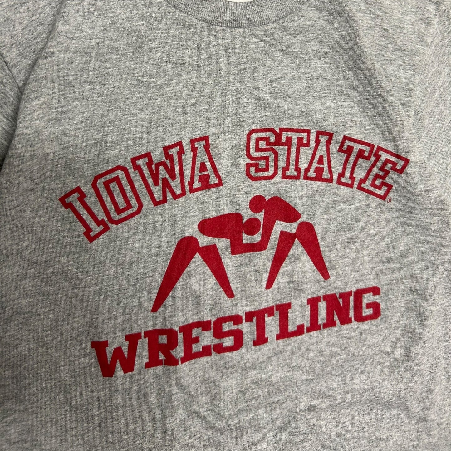 Y2K Iowa State Wrestling Grey & Red Tee