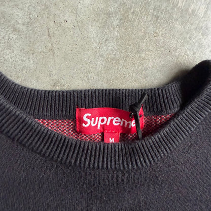 Supreme SS19 Tag Side Logo Sweater - Black