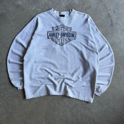 Vintage Carroll Harley Davidson Cobalt Shield Grey Sweatshirt