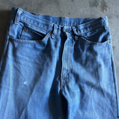 Vintage Plain Pockets Slight Flare  Blue Jeans