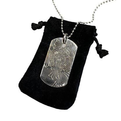 Chrome Hearts God Bless The World Dog Tag