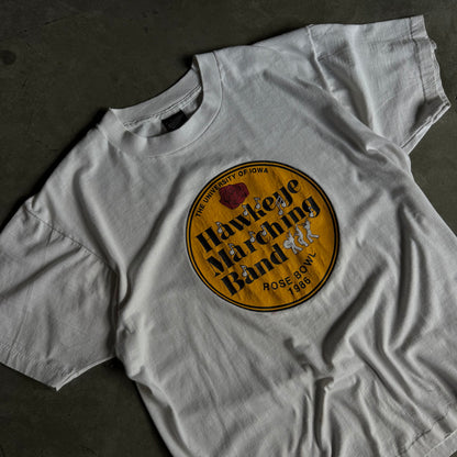 Vintage 1986 University Of Iowa Rose Bowl Marching Band Tee