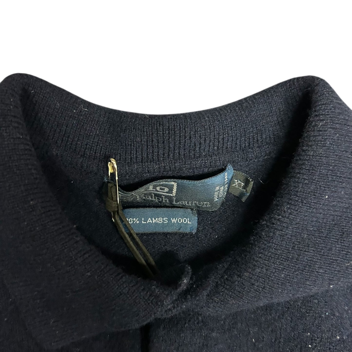 Vintage Polo Lambswool Henley Rugby Sweater