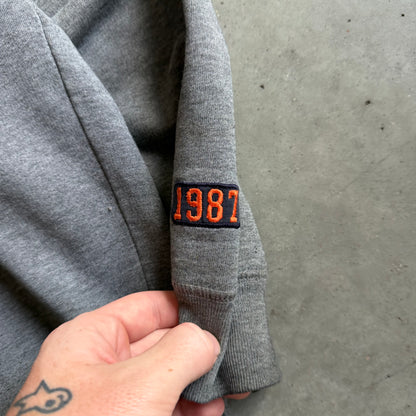 Aeropostale Baggy Grey Hoodie w/Orange Embroidery & Pockets