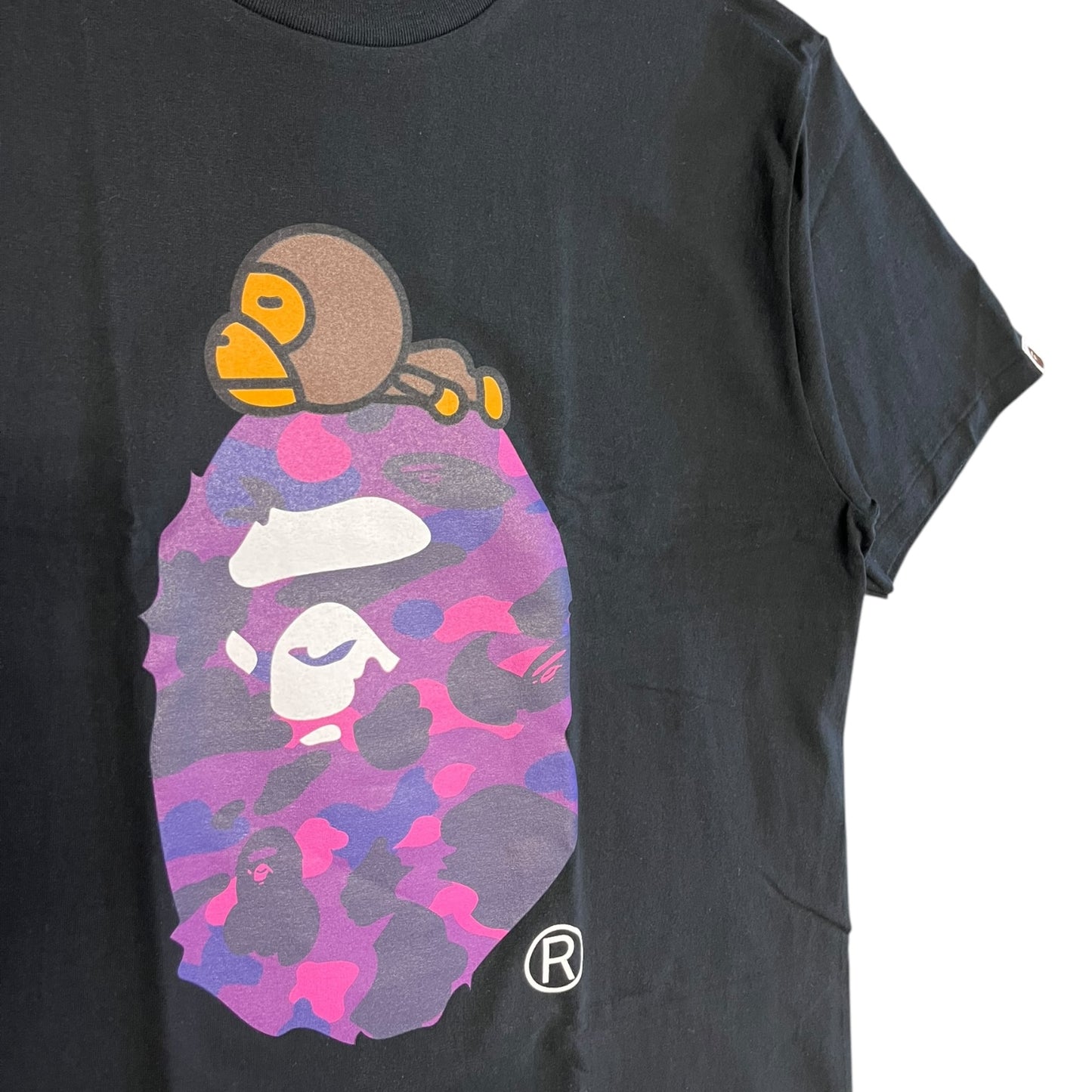 A Bathing Ape Purple Camo Big Head Baby Milo T Shirt