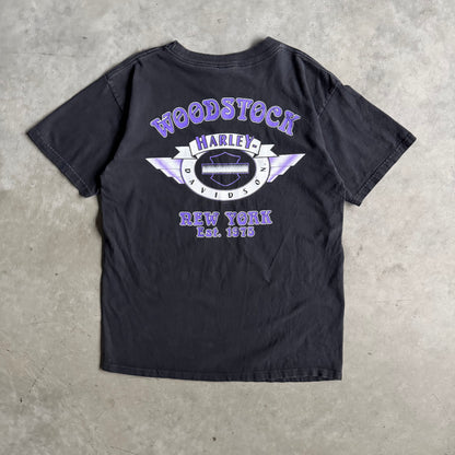 Vintage Harley Davidson Night Rider Wolf Woodstock NY T Shirt