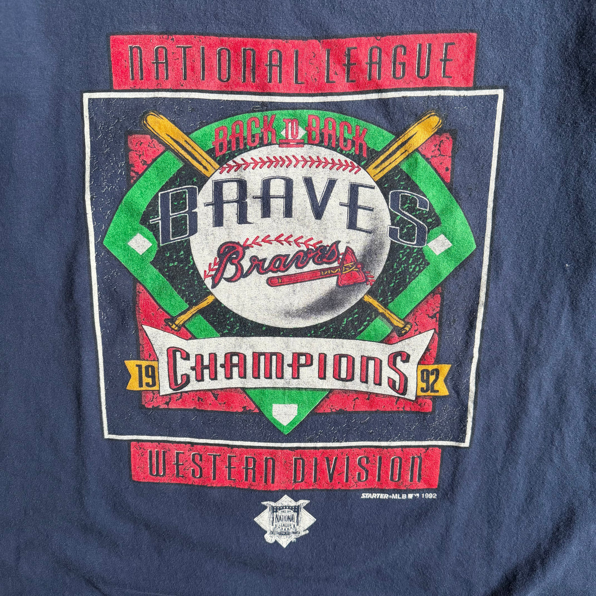 Vintage MLB Starter Atlanta Braves Western Division T Shirt