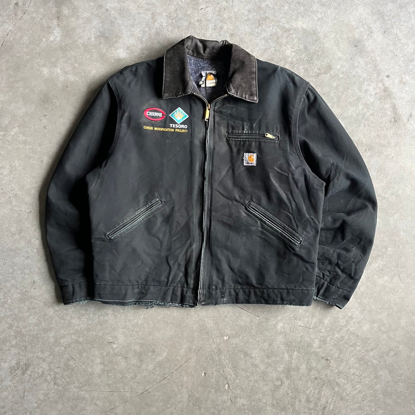 Vintage Black Blanket Lined Detroit Jacket