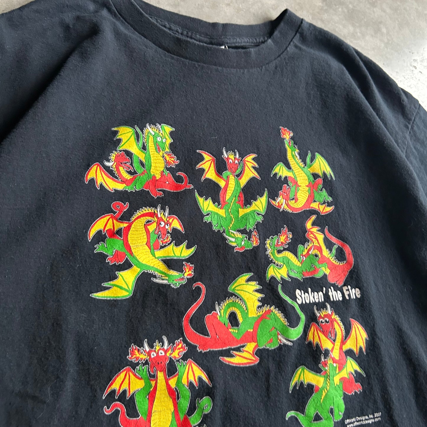 Y2K Stoken’ The Fire Freaky Dragon Tee