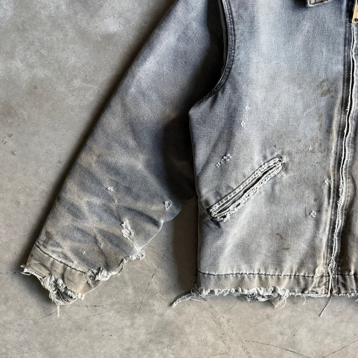 Vintage Thrashed Carhartt ‘J97 PTL’ Petrol Detroit Jacket