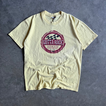 Vintage Gotta Race Dual Big Logo Yellow Tee