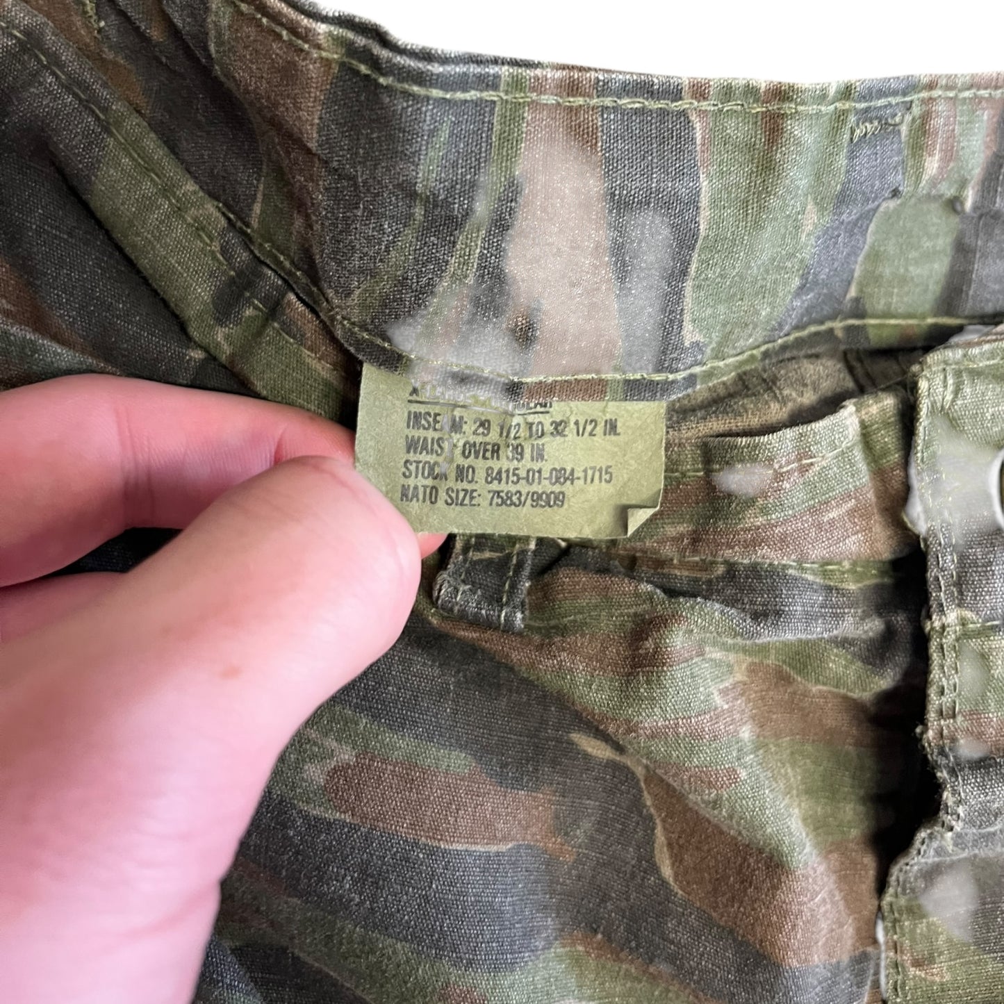 Vintage Tiger Stripe US Army Camo Surplus Cargo Pants