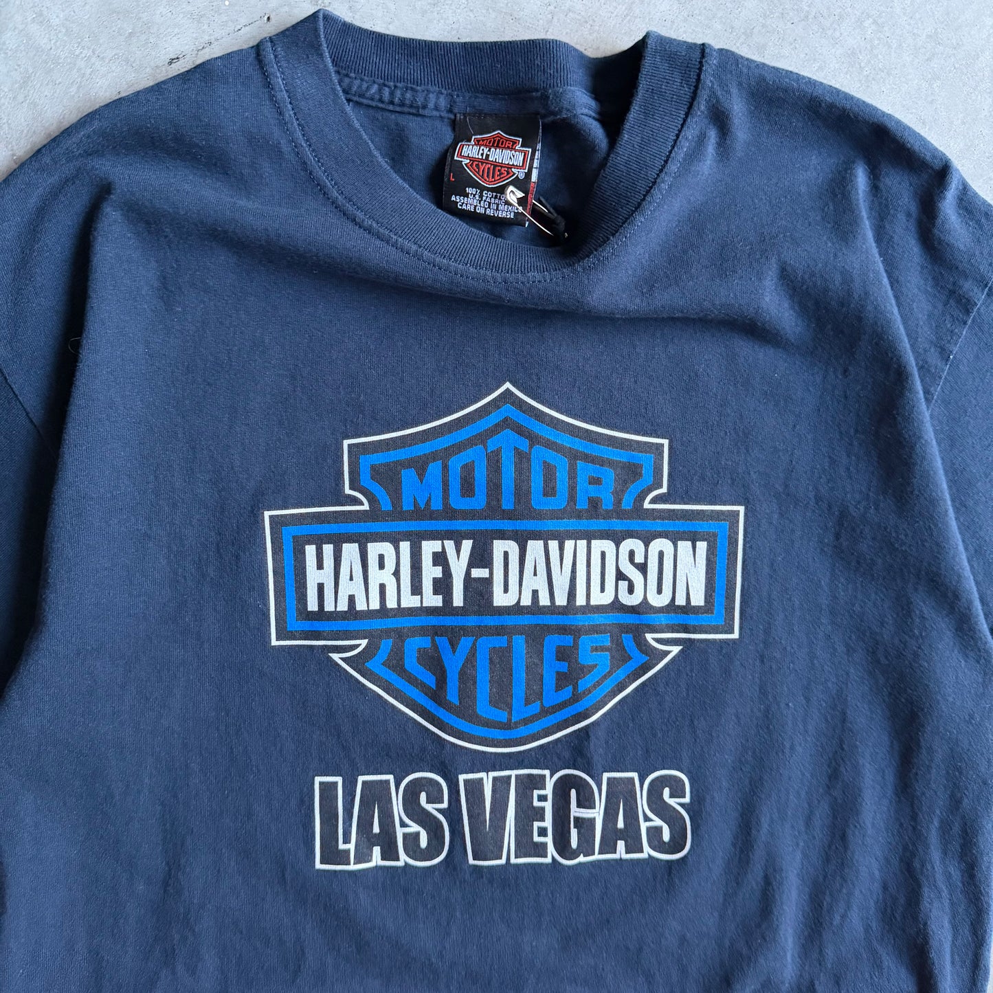 Vintage Harley Davidson Las Vegas Blue Shield Tee