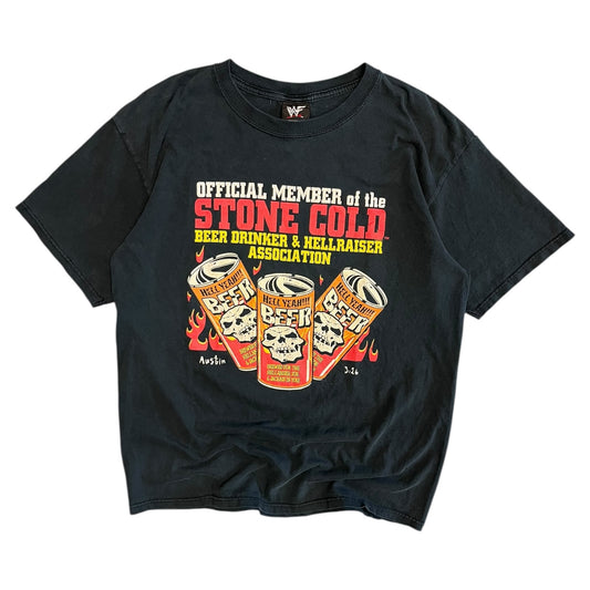 Vintage WWF ‘Official Member’ Stone Cold Black Tee