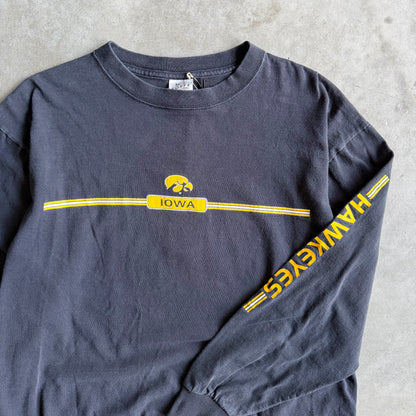 Vintage Iowa Hawkeyes Chest Stripe Longsleeve