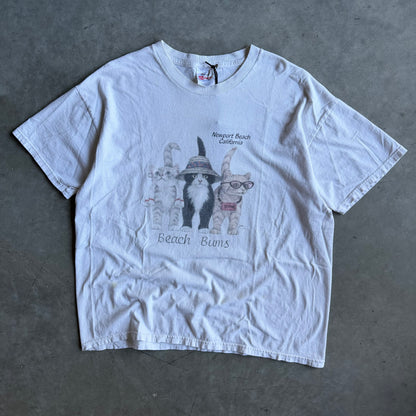 Vintage Newport Beach “Beach Bums” Cat Comedy Tee