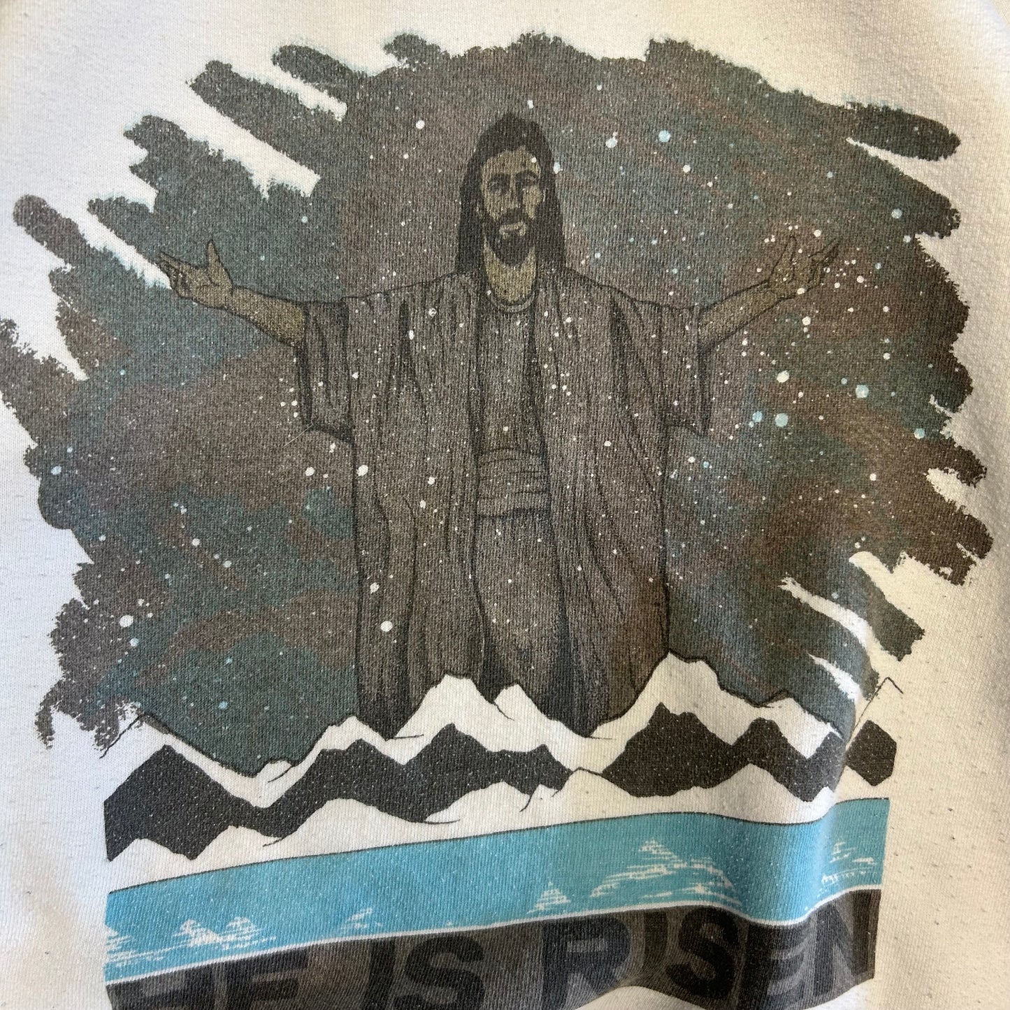 Vintage Jesus He Is Risen Crewneck
