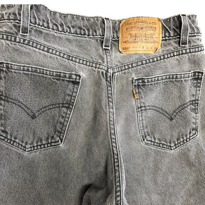 Vintage Levi’s 550 Faded Black Denim Shorts