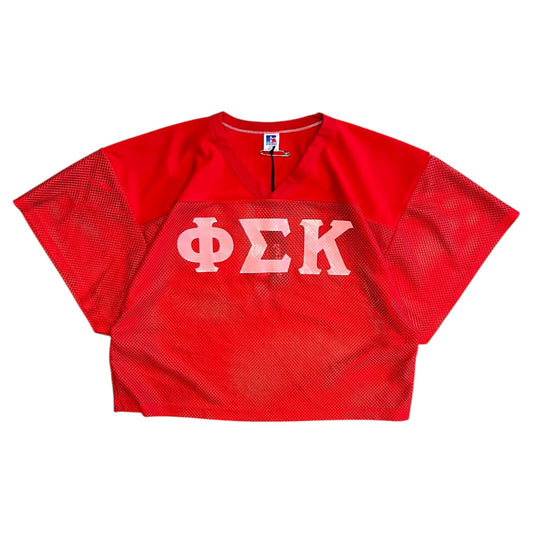 Russell Athletics Cropped Greek Letter Jersey