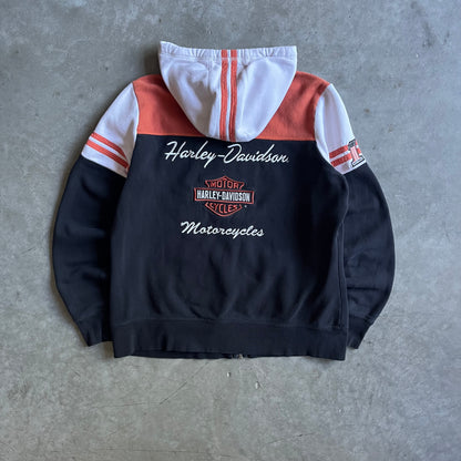 Y2K Harley Davidson Tri-Color Block Zip-Up