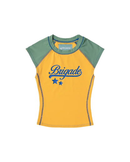 Brigade - All Star Women’s Baby Tee - Yellow