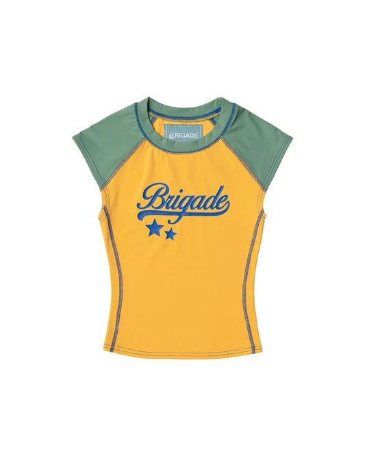 Brigade - All Star Women’s Baby Tee - Yellow