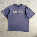 Y2K Nike Spell Out Faded Navy Blue Tee