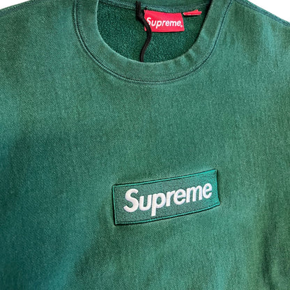 FW18 Supreme Dark Green Box Logo Crewneck