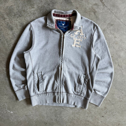 Y2K American Eagle Fleece Lined Logo Embroidered Zip-Up