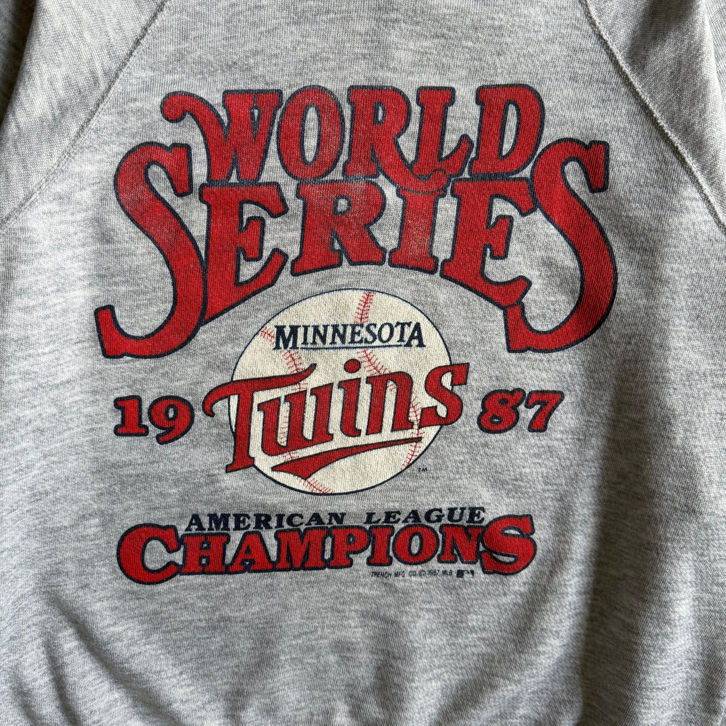 Vintage Minnesota Twins 1987 World Series Champs Raglan Sweatshirt