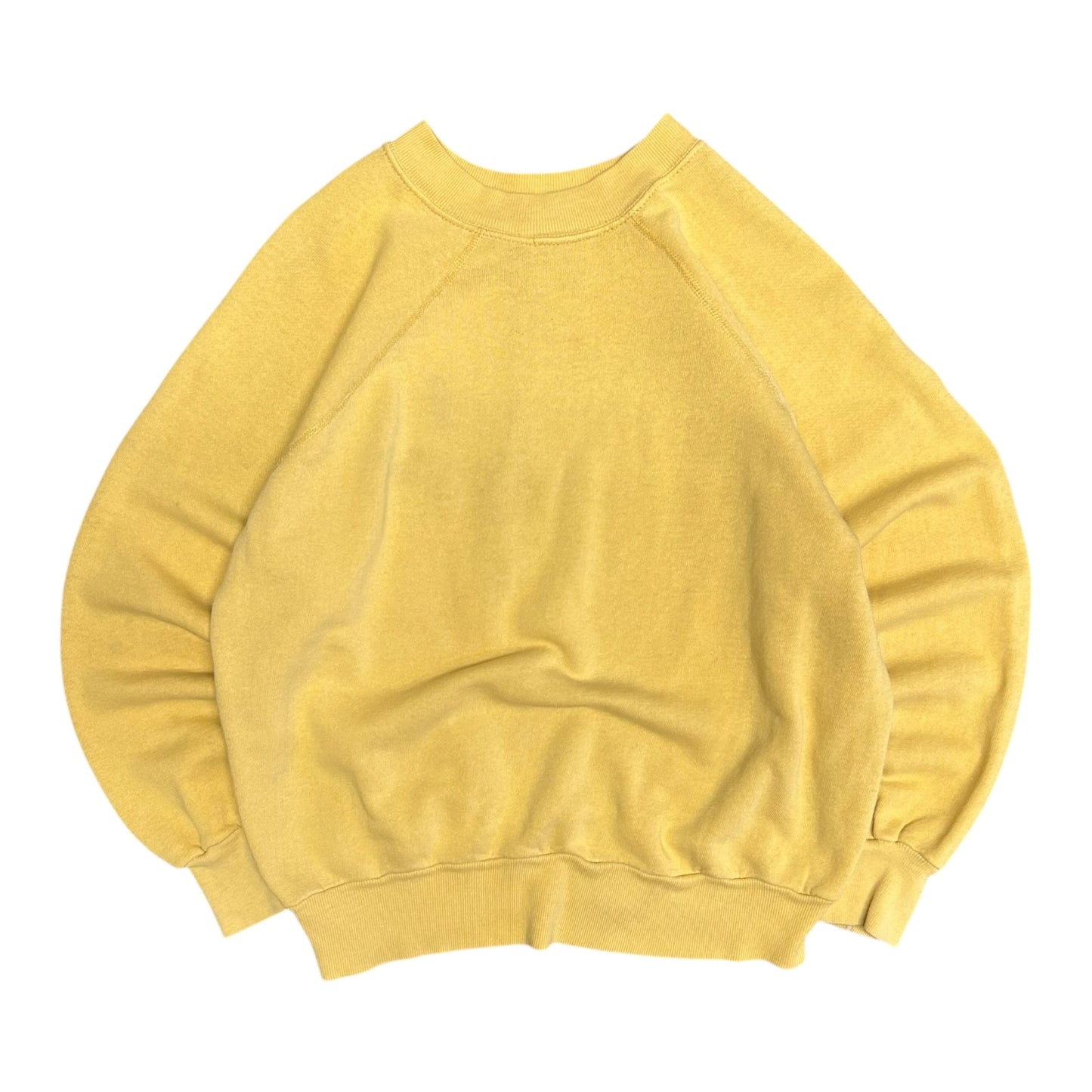 Vintage Faded Yellow Raglan Cut Sweatshirt