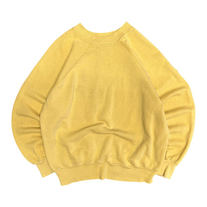 Vintage Faded Yellow Raglan Cut Sweatshirt