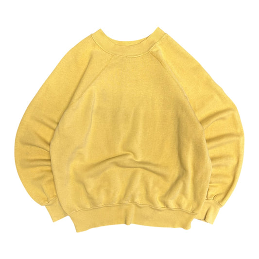 Vintage Faded Yellow Raglan Cut Sweatshirt