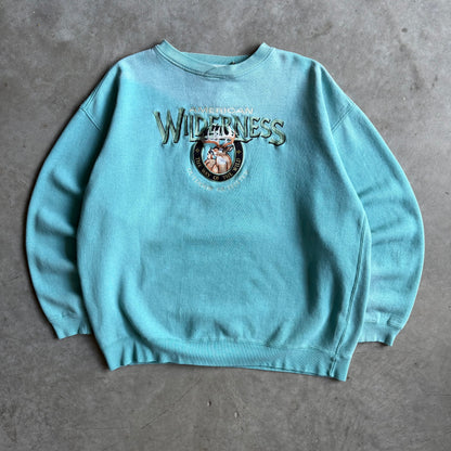 Vintage American Wilderness Outdoor Outfitter Embroidered Deer Crewneck