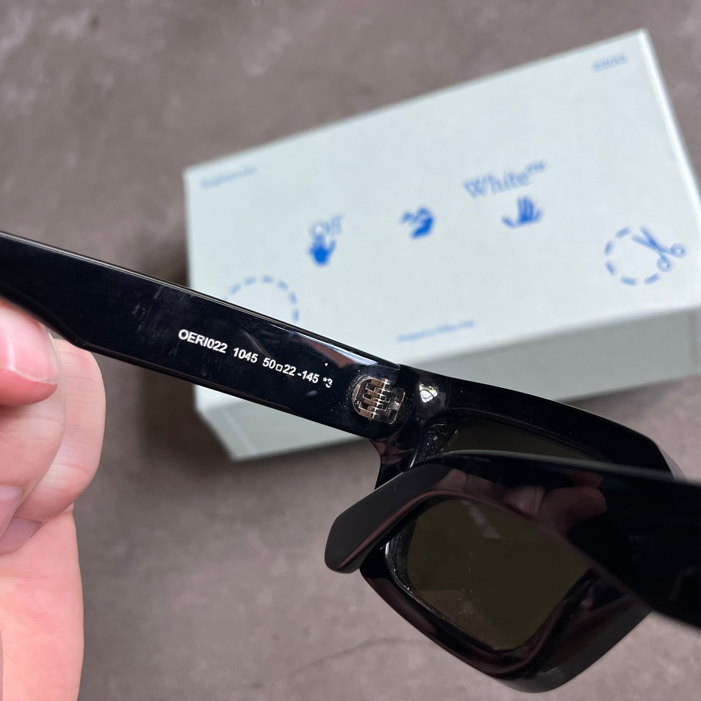 Off-White ‘OERI022’ Virgil Sunglasses Black w/ Blue Lens