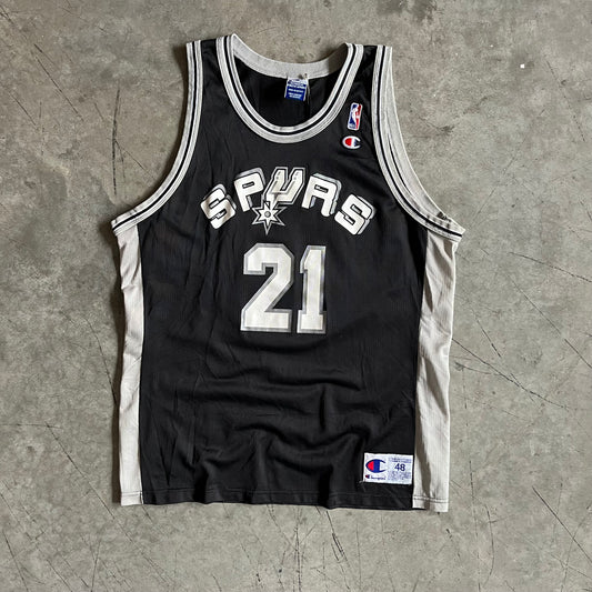 Vintage Champion Tim Duncan Spurs Jersey
