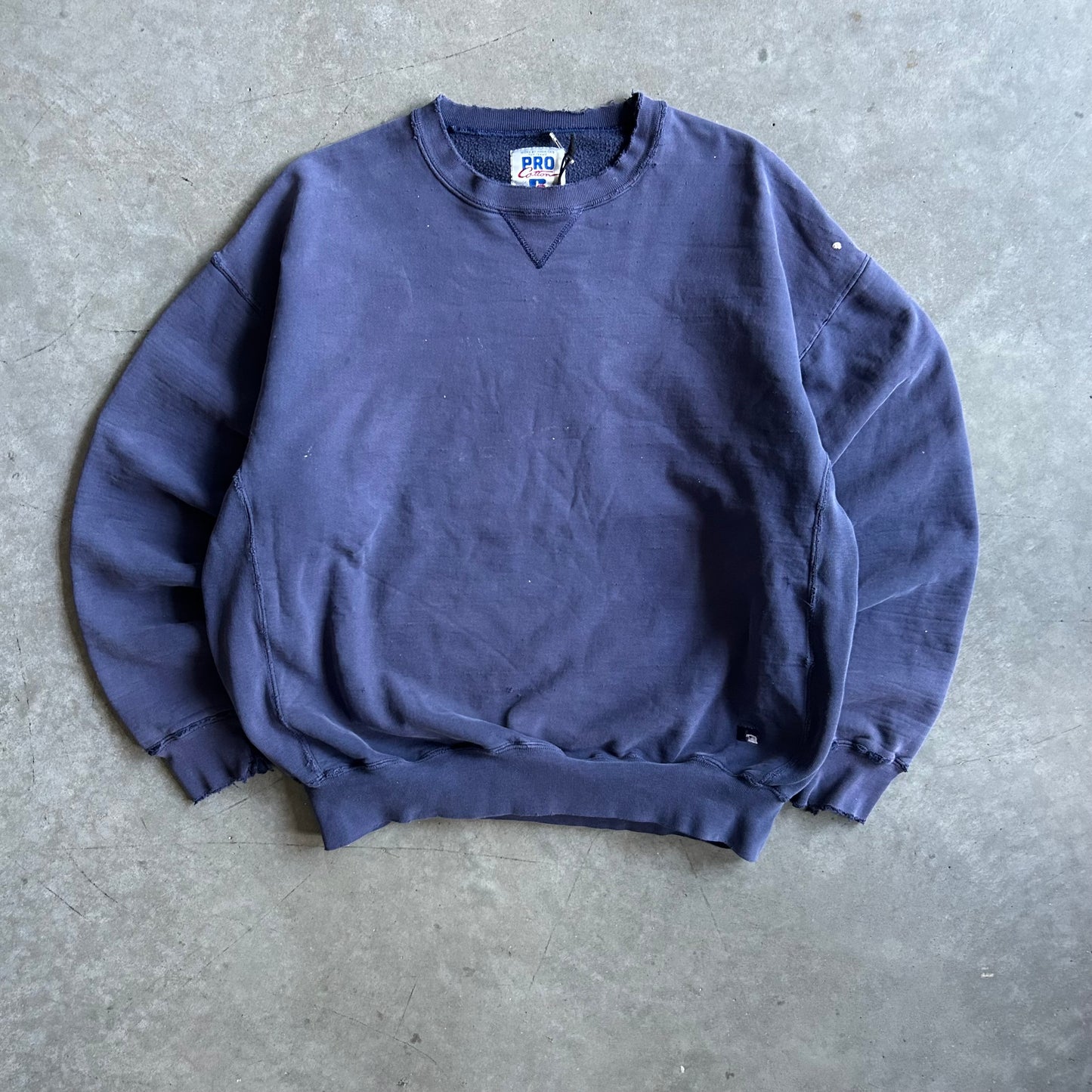 Vintage Russell Pro Cotton Faded Navy Sweatshirt