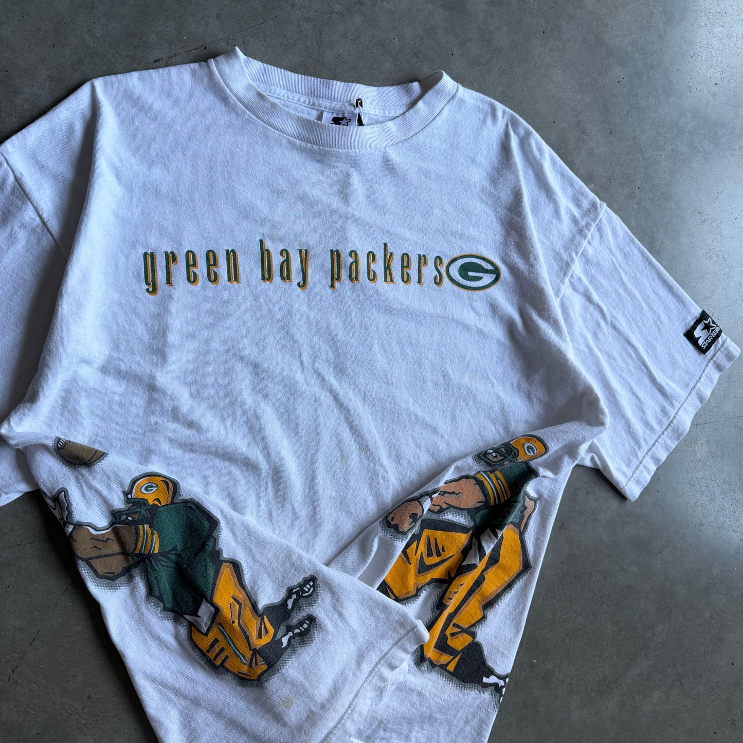 Vintage Starter Green Bay Packers “Mid-Pass” Side Graphic Tee