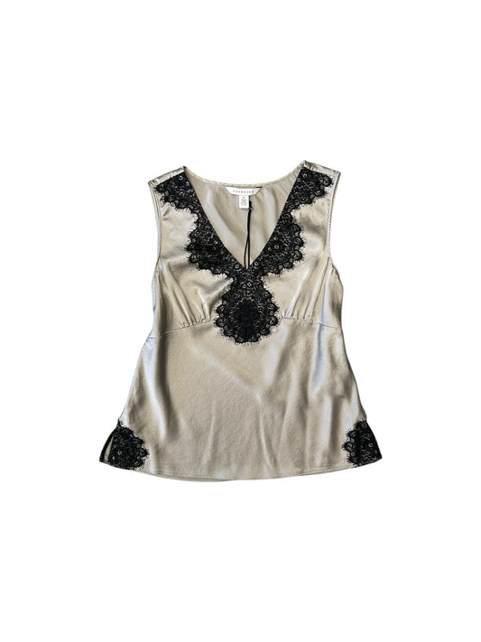Women’s Y2K Allegory Fairycore Grey Lace 100% Silk Tank