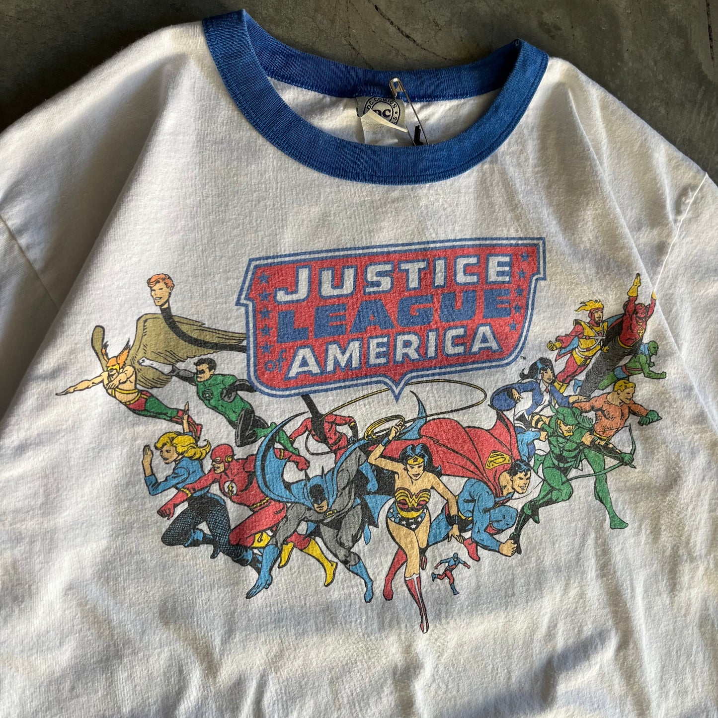 Y2K Justice League America Ringer Tee