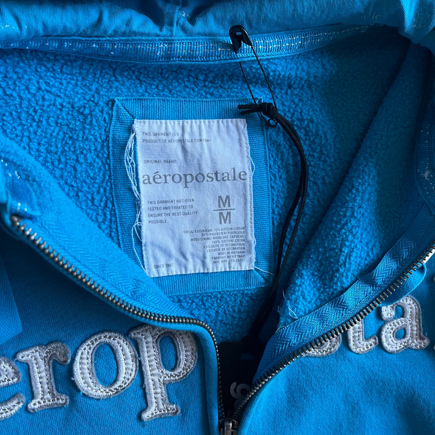 Y2K Women’s Aeropostale Blue & Silver Zip-Up