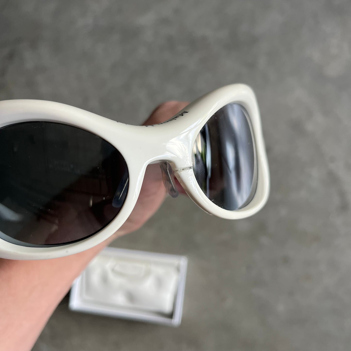 Gentle Monster x Maison Margiela White Bug Eye Sunglasses