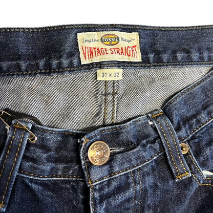 Y2K Fossil Vintage Straight Fit Button Fly Jeans