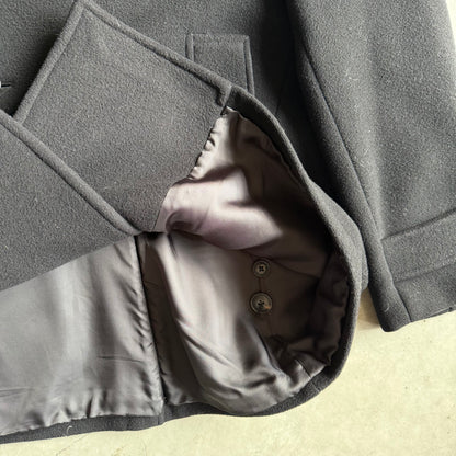 Polo Ralph Lauren Wool Double Breasted Black Pea Coat