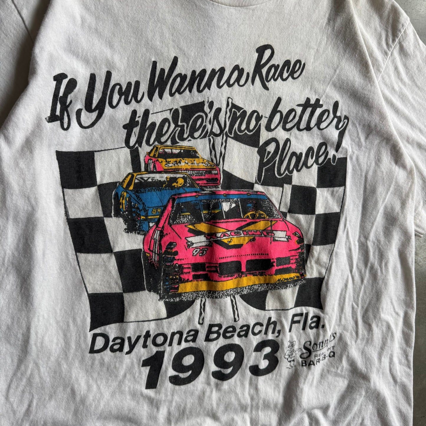 Vintage “If You Wanna Race..” Daytona Beach Tee